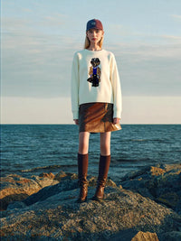 Luxury Wool-Cashmere Bear Sweater