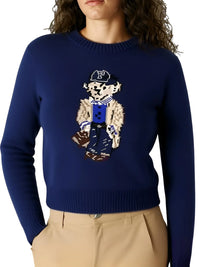Luxury Wool-Cashmere Bear Sweater
