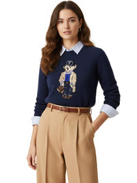 Luxury Wool-Cashmere Bear Sweater