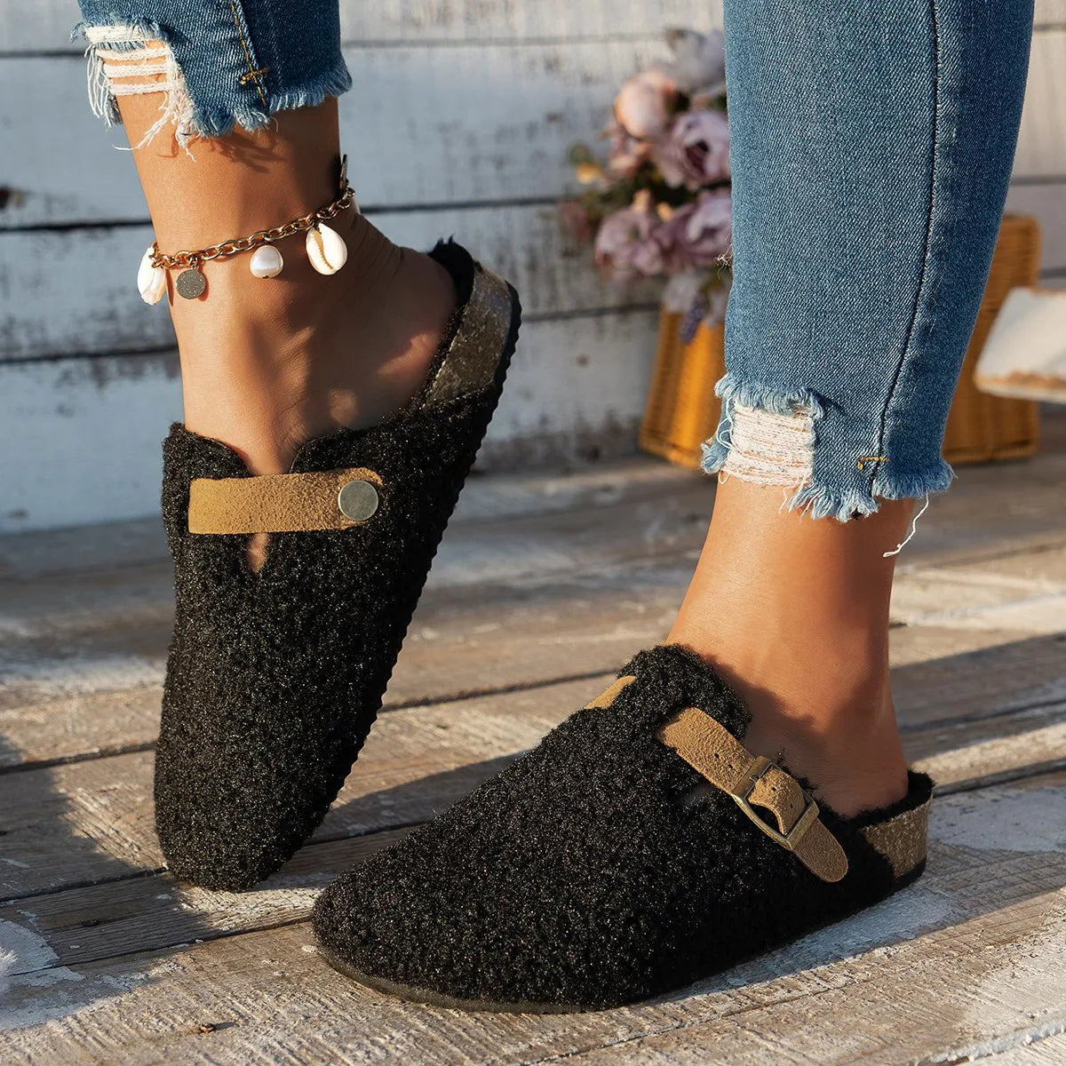 Cozy Luxury Sheepskin Slippers for Winter Comfort