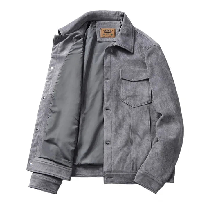 Chic Suede Jacket for Effortless Casual Style