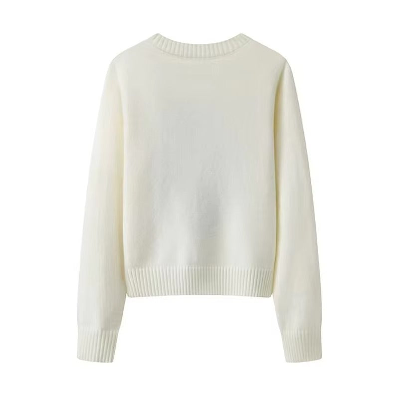 Luxury Wool-Cashmere Bear Sweater