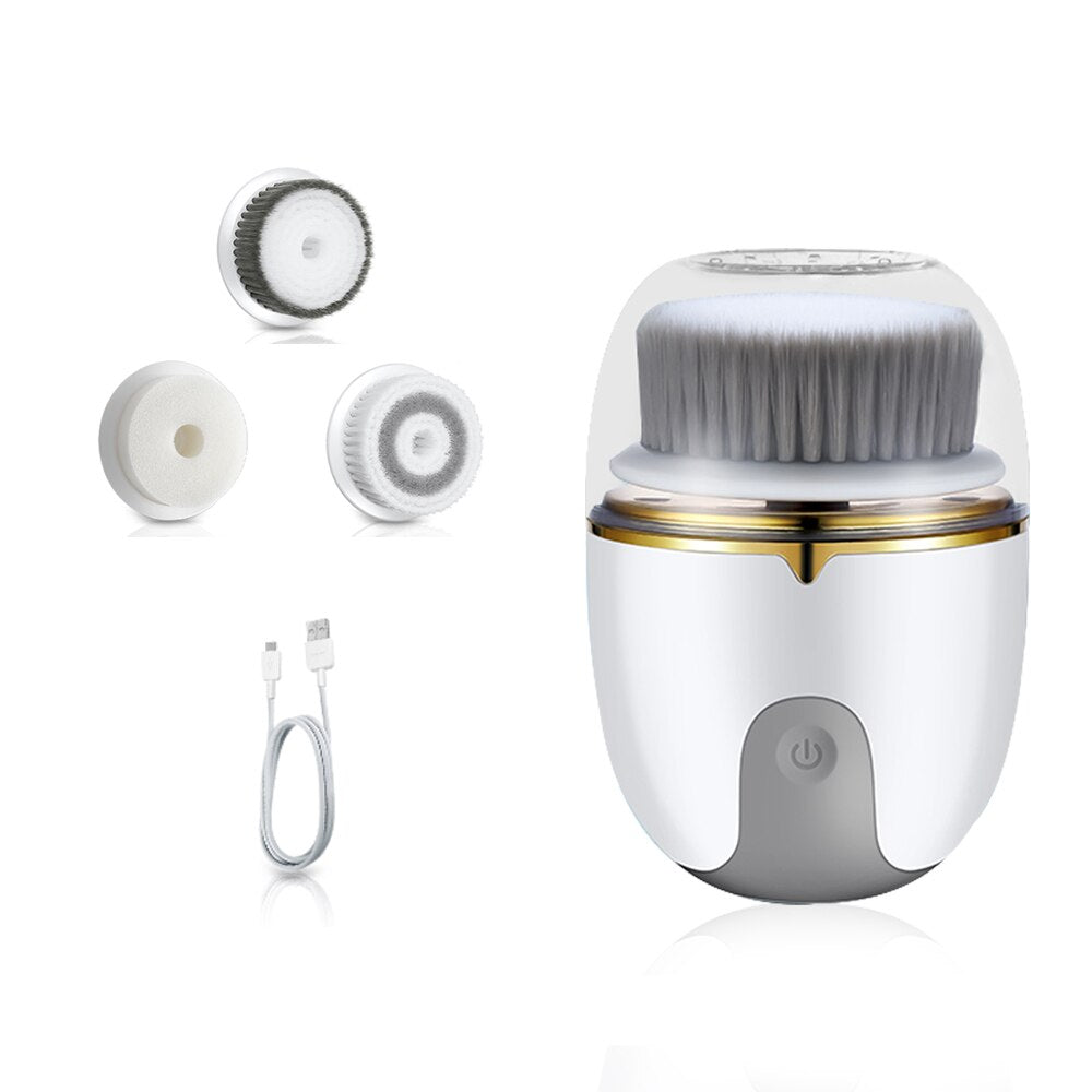 GlowEase™ 3-in-1 Facial Cleansing Brush for Radiant Skin