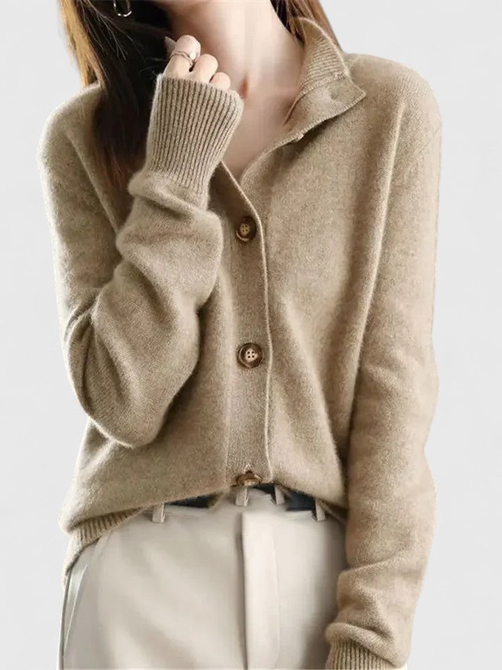 Classic Button-Up Knit Cardigan Sweater