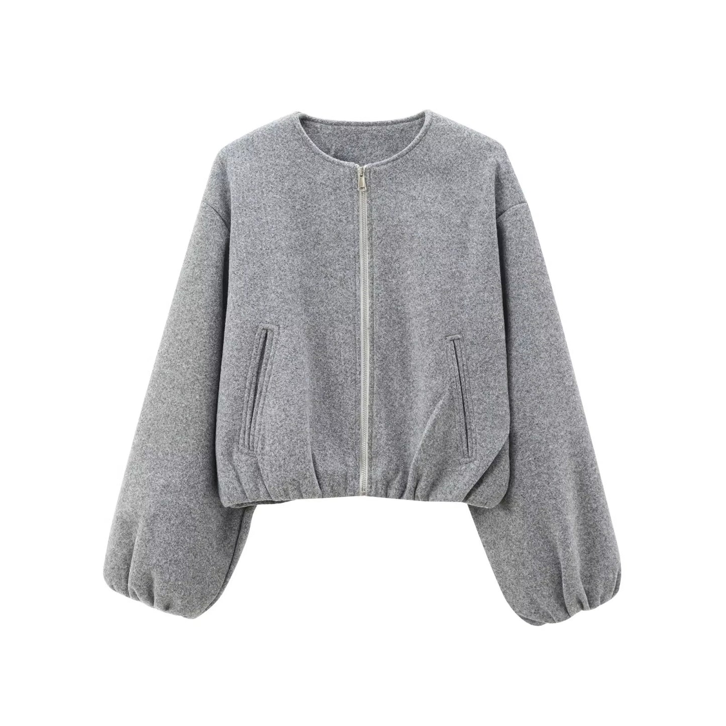 Zipper Soft Cropped Women’s Bomber Jacket