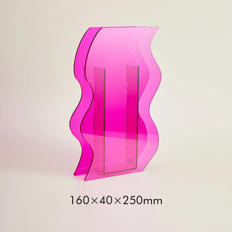 Modern Sculptural Acrylic Vase for Home Decor