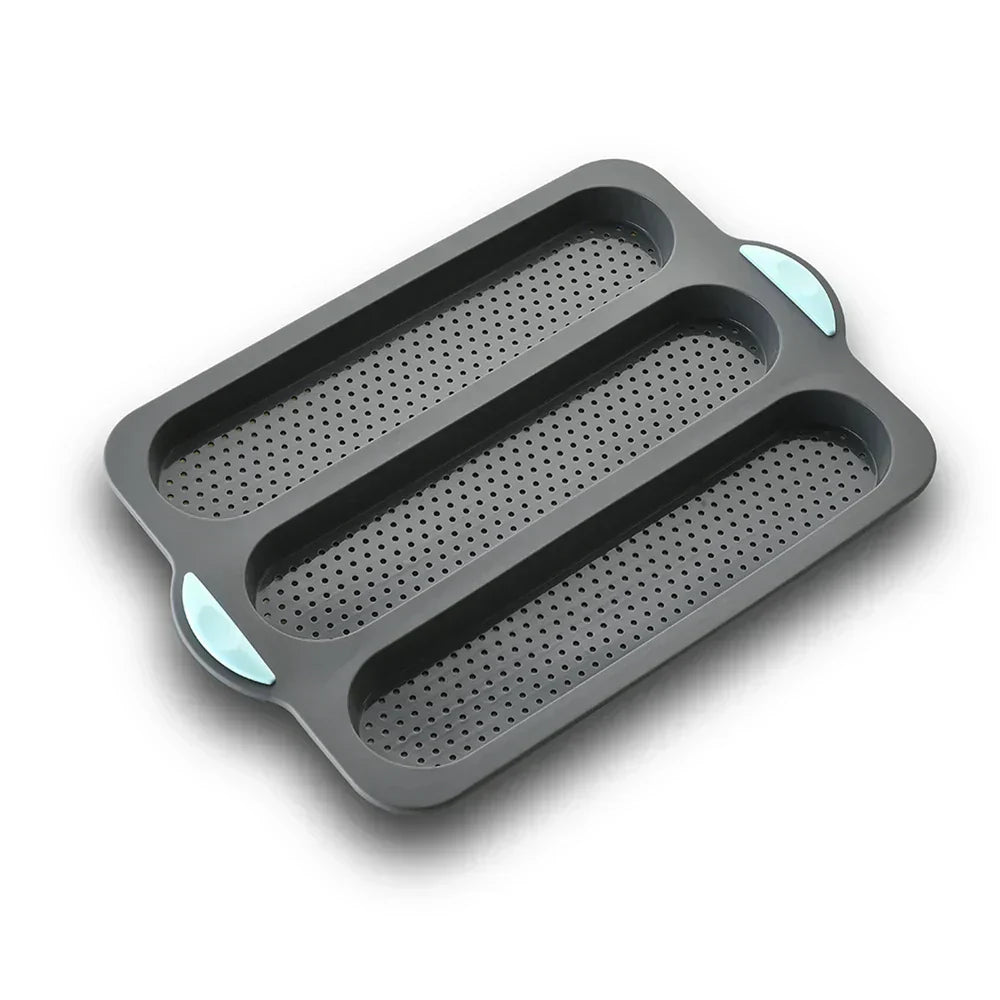 CrustyBake™ - Non-Stick Silicone Baguette Baking Mold for Perfect Loaves