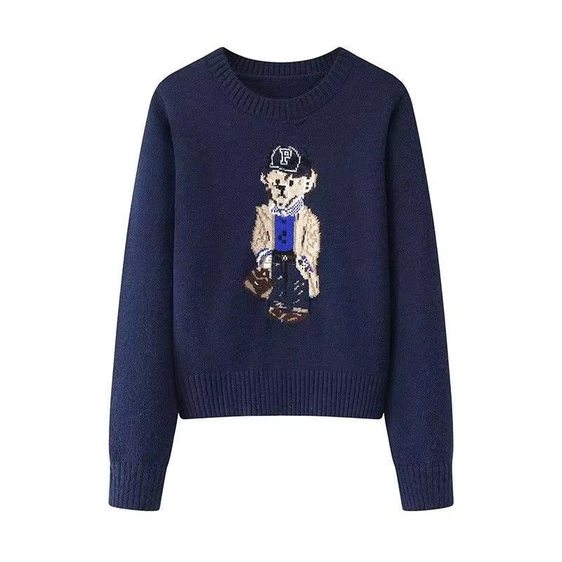 Luxury Wool-Cashmere Bear Sweater