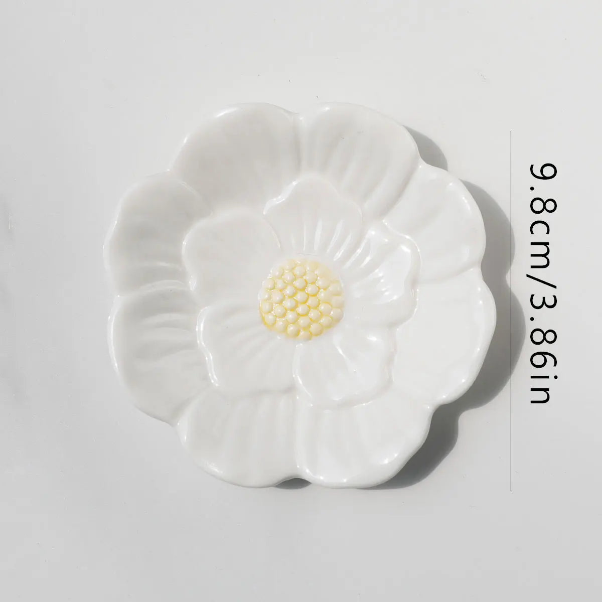 Hand-Painted Ceramic Flower Plate for Home Decor