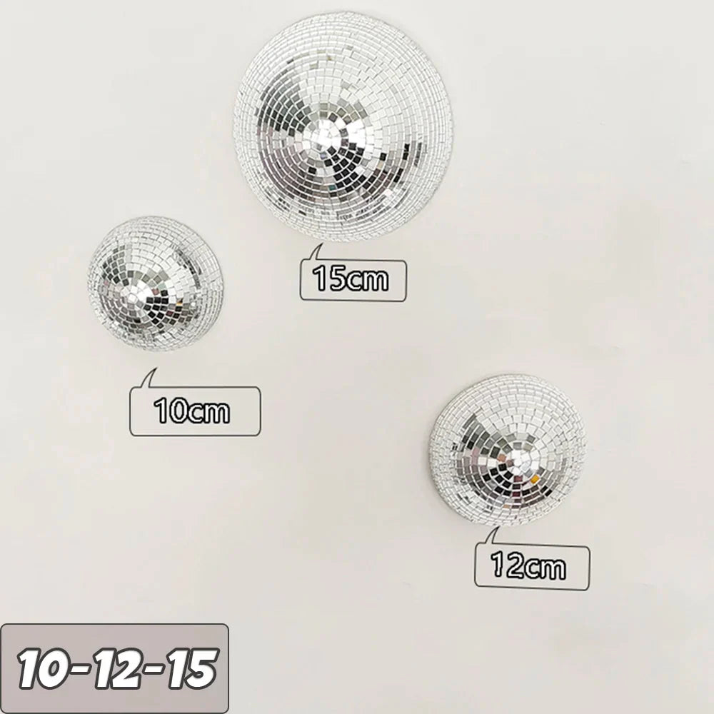 Retro Disco Ball Mirror Wall Decor for Party Vibes