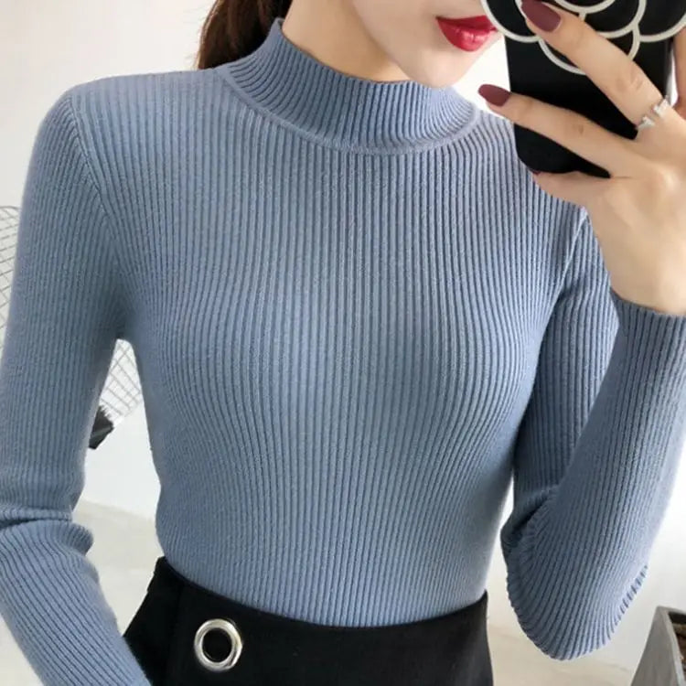 Cozy Ribbed Wool Sweater for Women