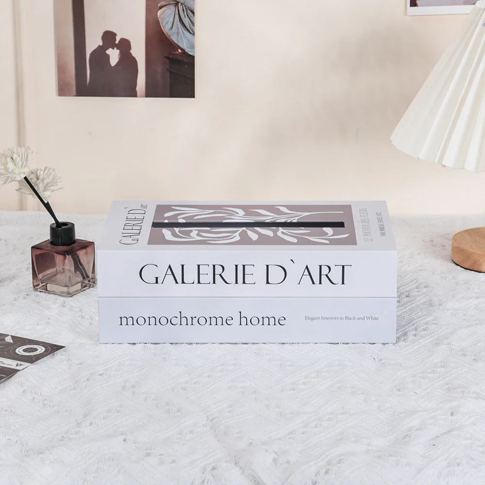 Decorative Book-Style Tissue Box Holder for Stylish Storage