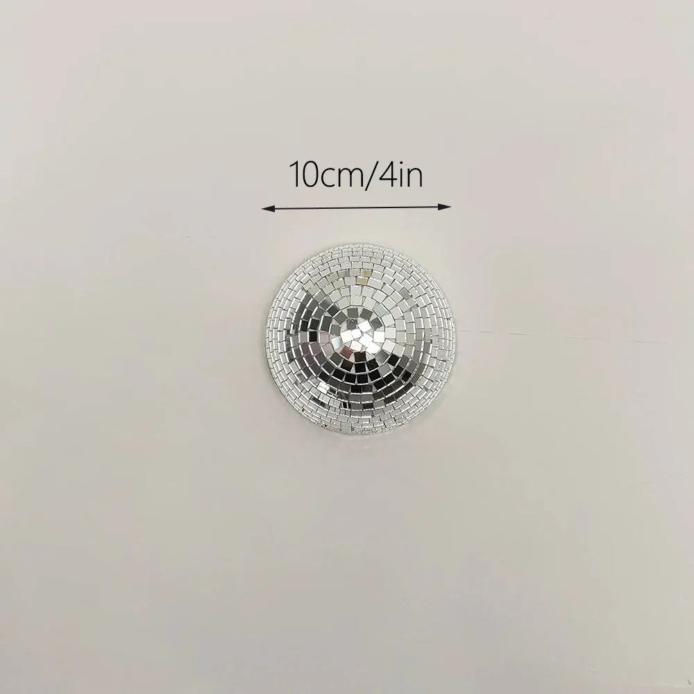 Retro Disco Ball Mirror Wall Decor for Party Vibes