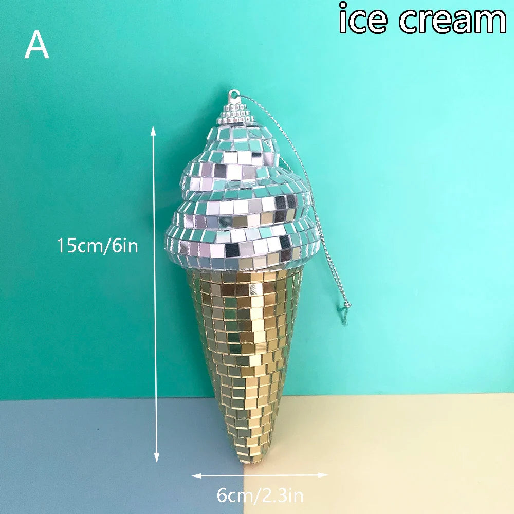 Retro Disco Ice Cream Wall Art Decor