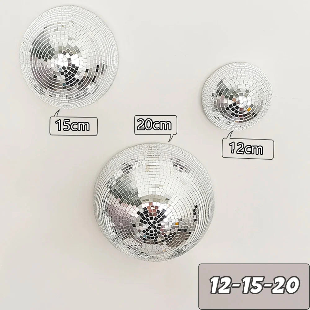 Retro Disco Ball Mirror Wall Decor for Party Vibes