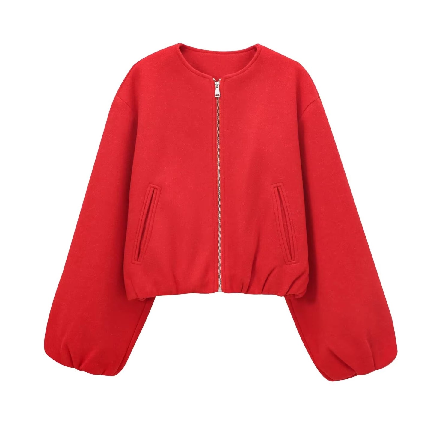 Zipper Soft Cropped Women’s Bomber Jacket