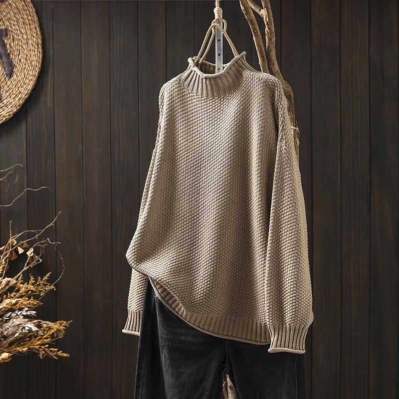 Cozy Waffle Knit Sweater for Layered Looks