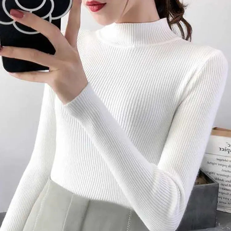 Cozy Ribbed Wool Sweater for Women