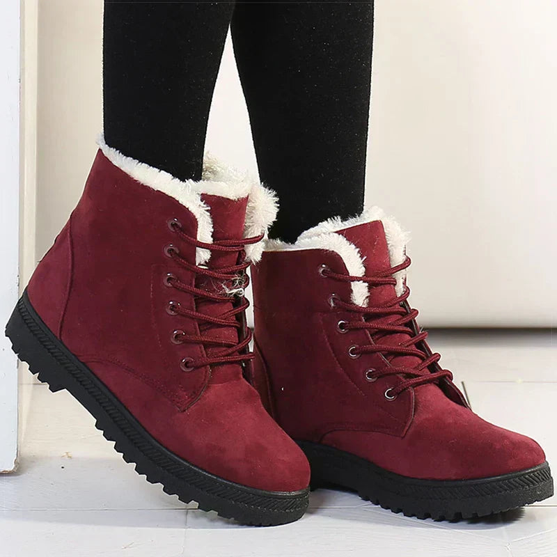 Cozy Winter Wonderland Lace-Up Boots