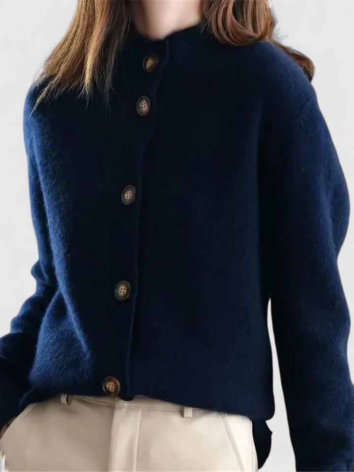 Classic Button-Up Knit Cardigan Sweater