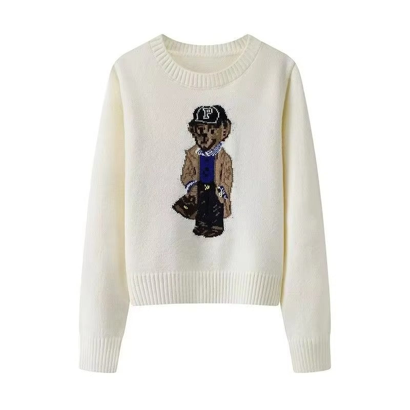 Luxury Wool-Cashmere Bear Sweater