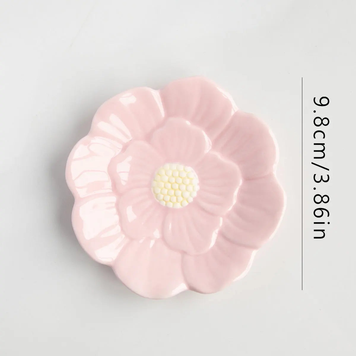 Hand-Painted Ceramic Flower Plate for Home Decor