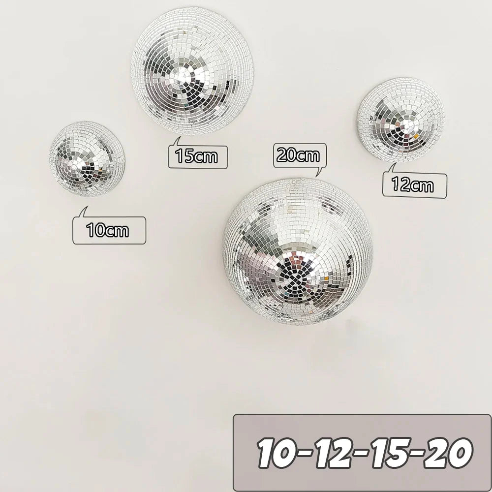 Retro Disco Ball Mirror Wall Decor for Party Vibes