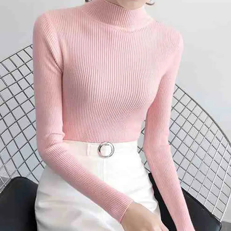Cozy Ribbed Wool Sweater for Women