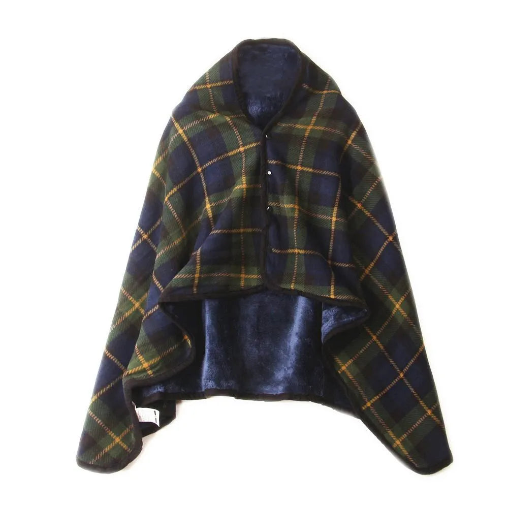 Wearable Fleece Travel Blanket Shawl