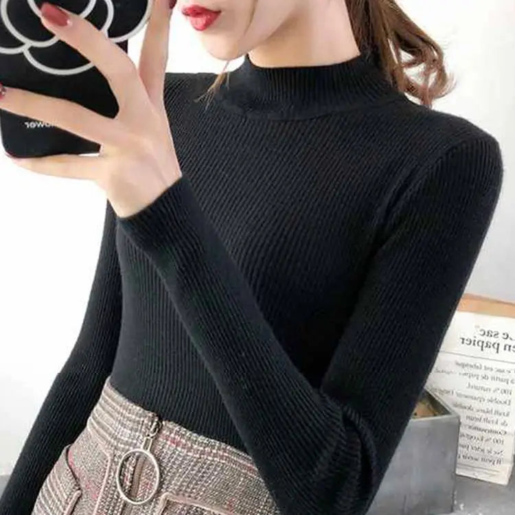 Cozy Ribbed Wool Sweater for Women