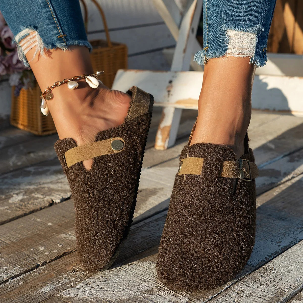 Cozy Luxury Sheepskin Slippers for Winter Comfort