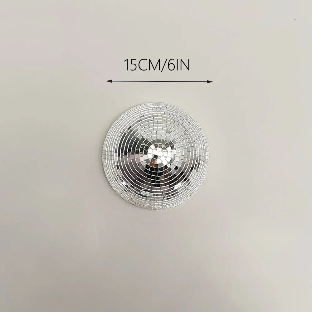 Retro Disco Ball Mirror Wall Decor for Party Vibes