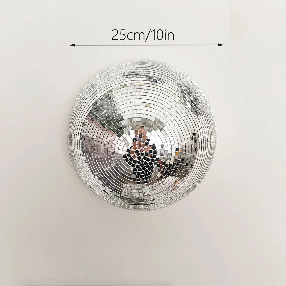 Retro Disco Ball Mirror Wall Decor for Party Vibes