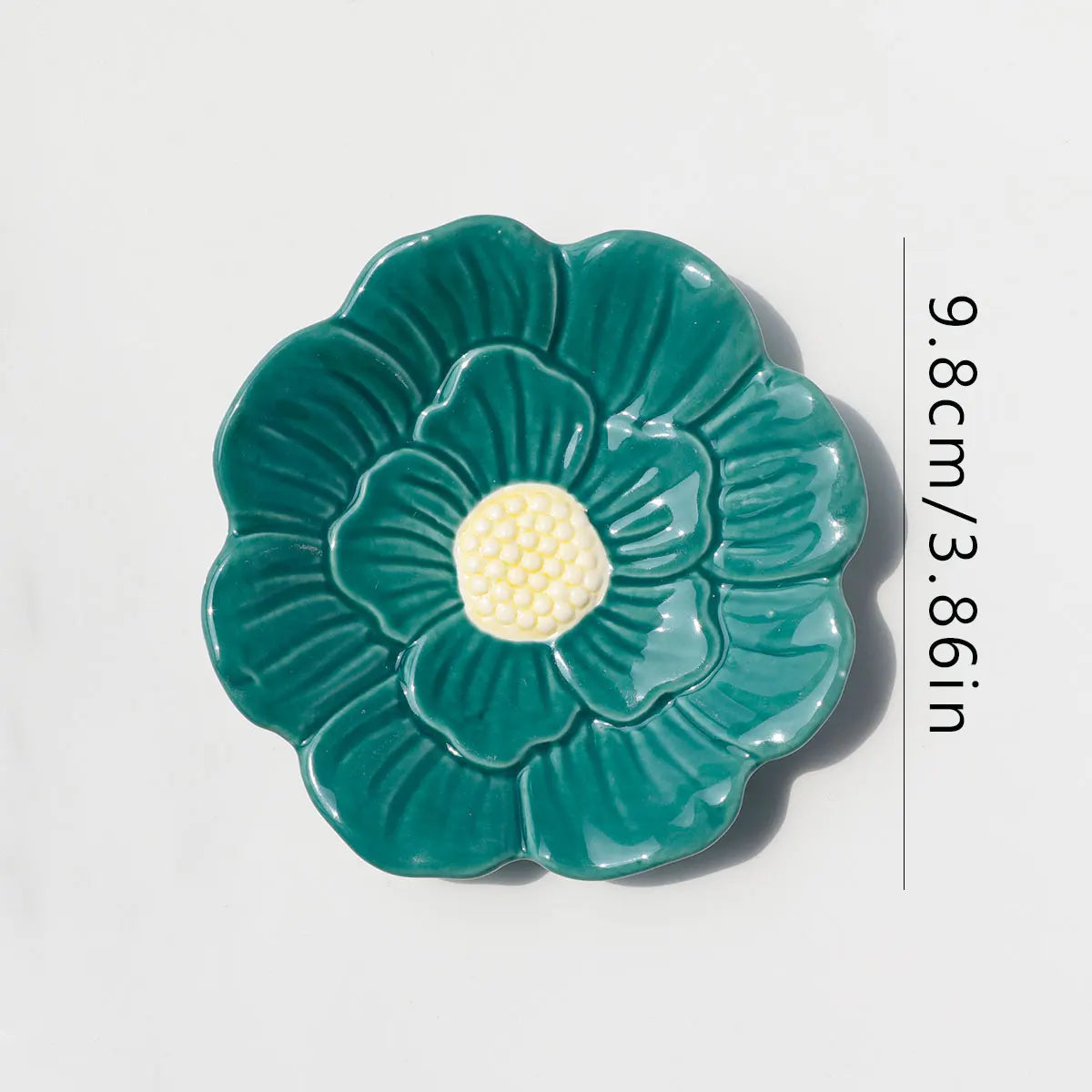 Hand-Painted Ceramic Flower Plate for Home Decor