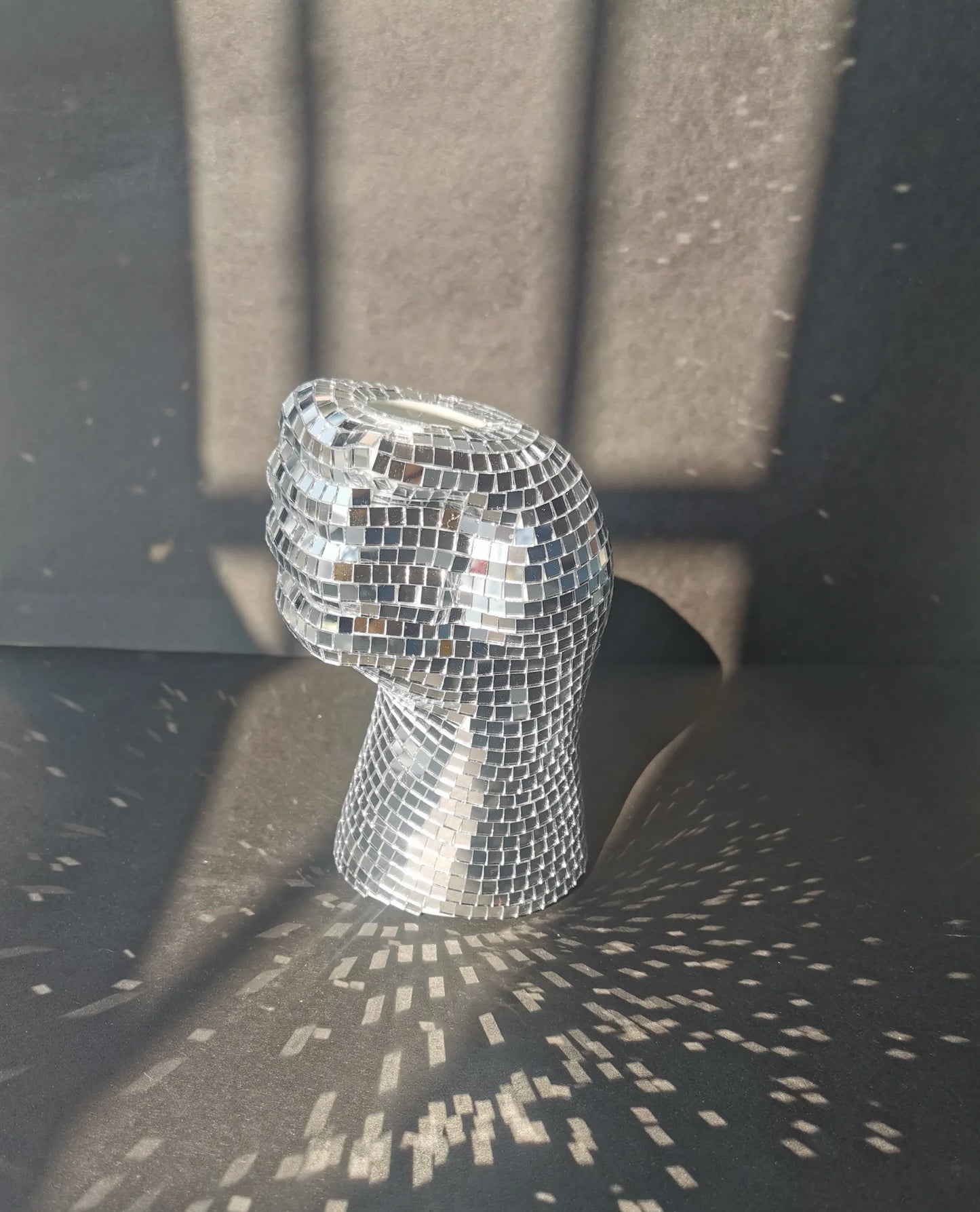 Retro Disco Ball Glass Vase