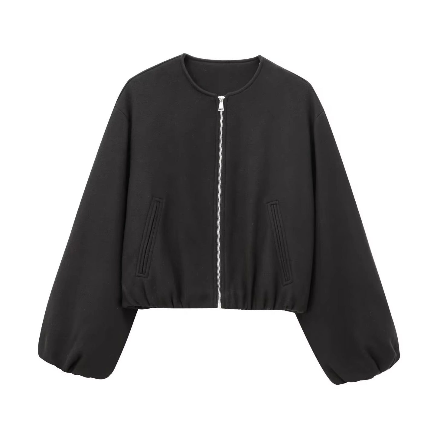 Zipper Soft Cropped Women’s Bomber Jacket