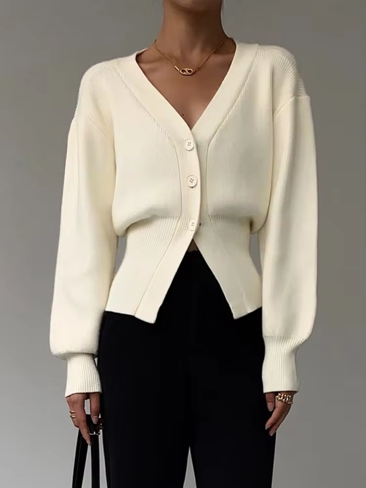 Cozy V-Neck Button-Up Cardigan for Women