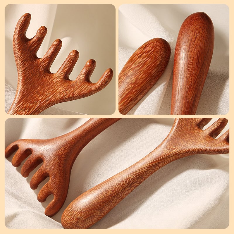 Sandalwood Meridian Comb for Relaxing Head and Neck Massage