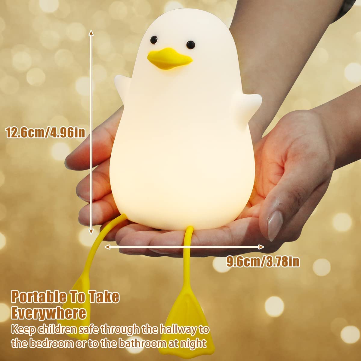 Cute Squishy Duck Night Light for Kids Bedroom Decor