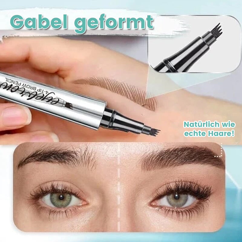 Waterproof 3D Eyebrow Pencil with Four Fork Tips
