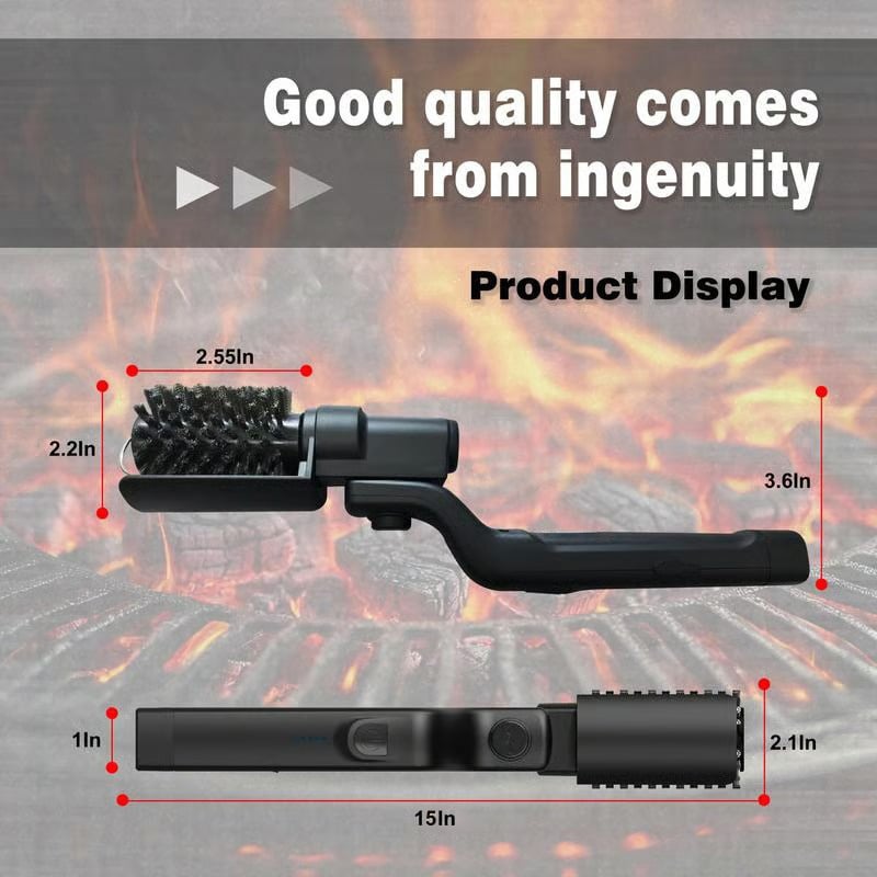 GrillPro™ - Cordless Electric BBQ Brush with Adjustable Angle