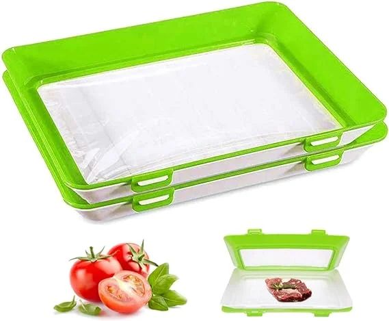 Reusable Airtight Food Storage Tray - Eco-Friendly Vacuum Seal Container