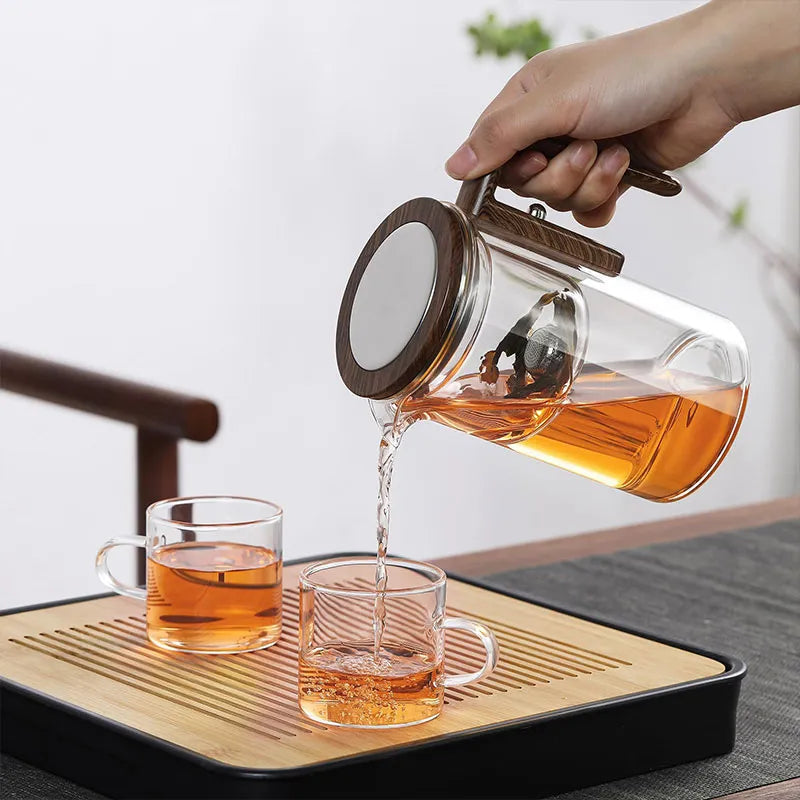 Elegant Heat-Resistant Glass Teapot for Loose Leaf Brewing