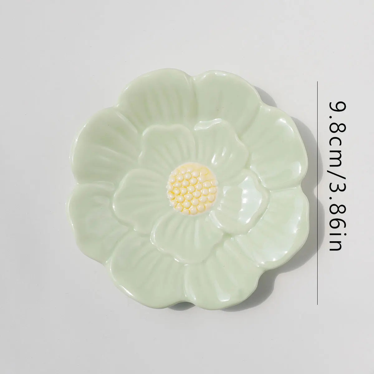 Hand-Painted Ceramic Flower Plate for Home Decor