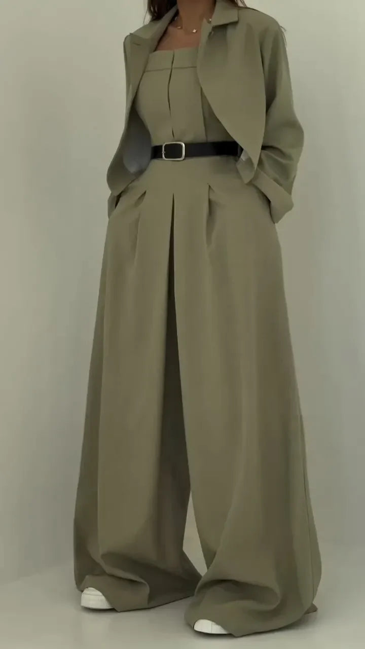 Chic Lightweight Women's Jacket Set