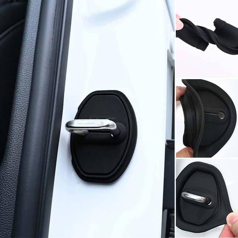 Silicone Car Door Lock Covers - Protective Key Guard Set