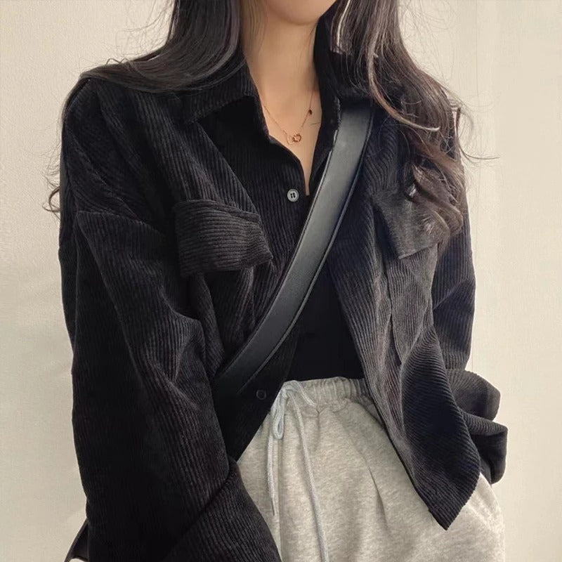 Casual Comfy Corduroy Jacket for Everyday Style
