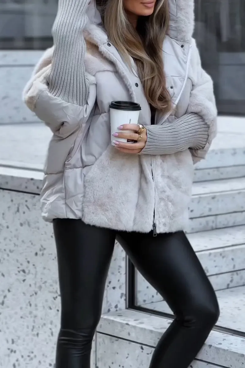 Casual Lined Hooded Jacket for Women