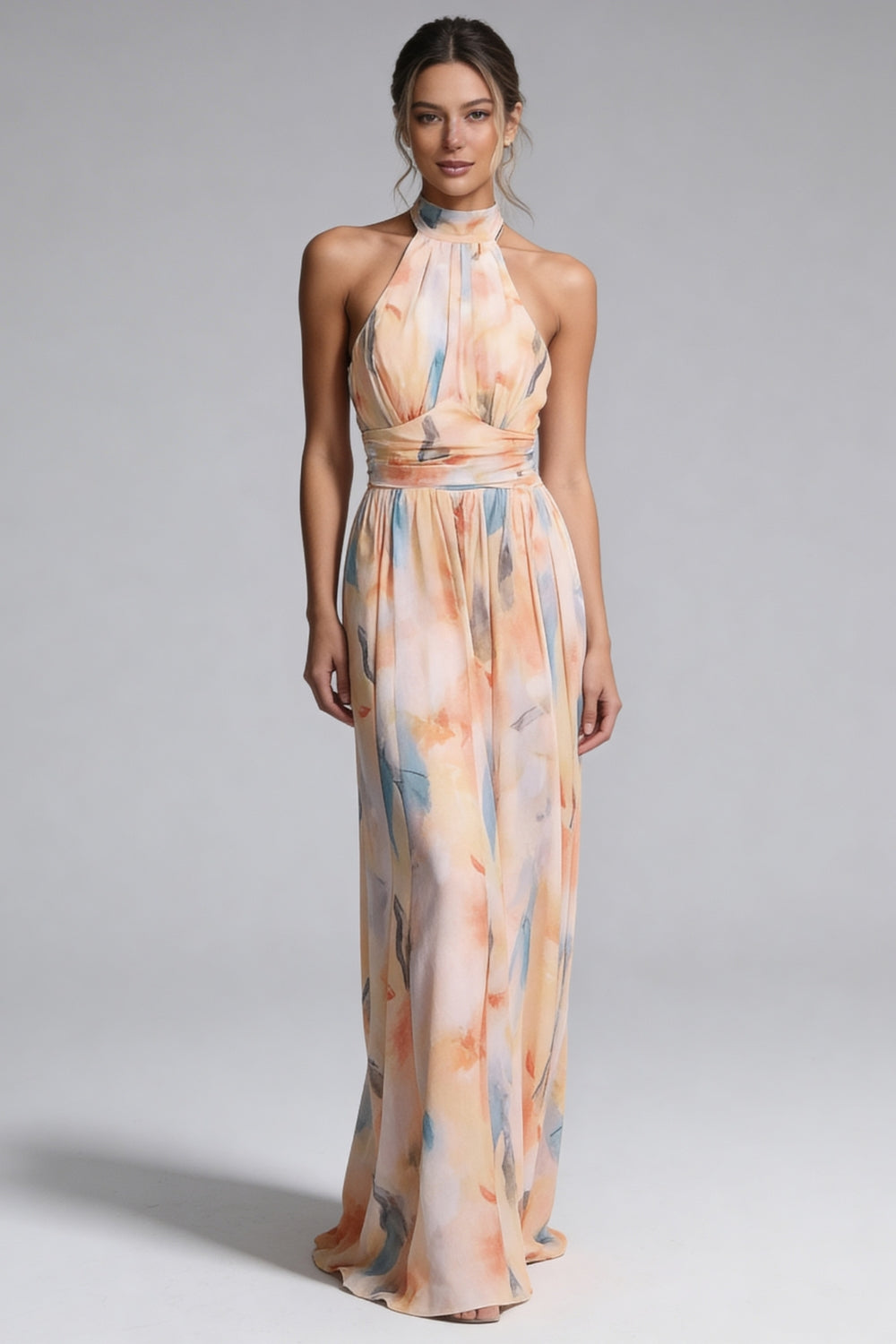 Elegant Halter Neck Maxi Dress