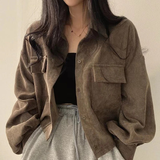 Casual Comfy Corduroy Jacket for Everyday Style